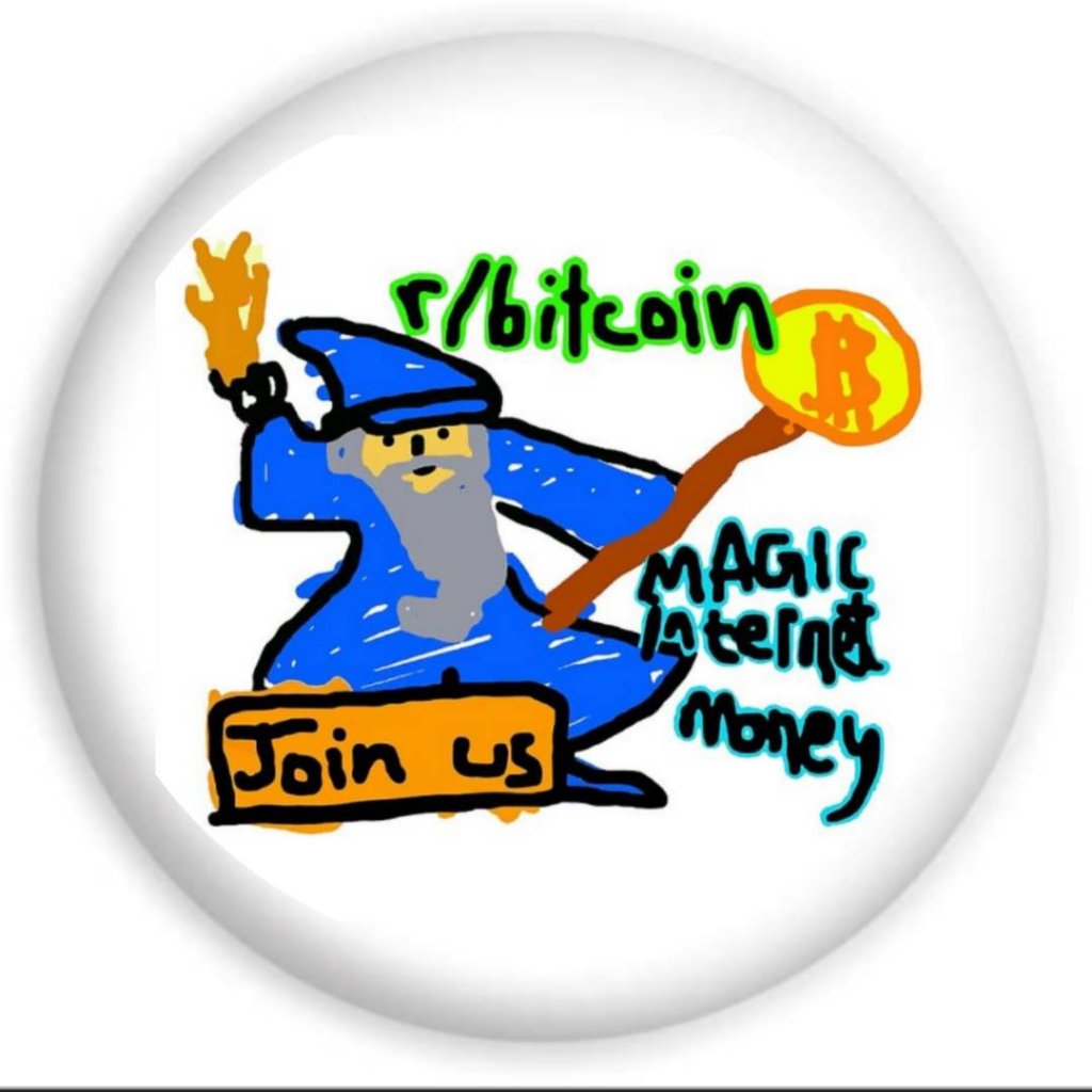 2.25 Inch Bitcoin Internet Money Button Badge Pin